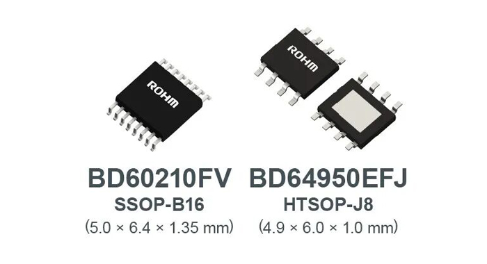BD60210FV-and-BD64950EFJ.jpg ROHM BD60210FV and BD64950EFJ Motor Driver ICs